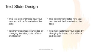 Paint Brush 1 Orange wide PowerPoint Template text slide design